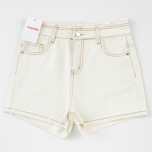 [400]GM    ¡¾Promotional Price¡¿American Trendy High-Waisted Large Size Pocket Embroidery A-Line Mini Shorts Skinny Hot Pants for Women Summer New Arrival