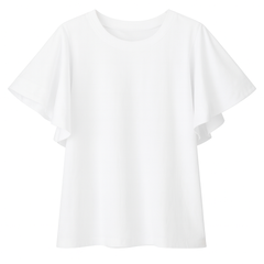 [216]GM   Plus Size 300 Catties Women's Loose Casual Versatile T-Shirt Summer 3D Ruffle Short-Sleeve Top Trendy