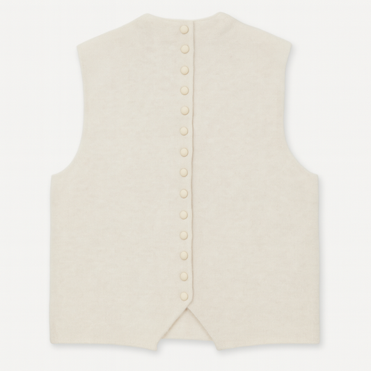 [564M]GM Women's 2025 New Korean Style Single-Breasted Knit Cardigan, Unique Versatile Layering Sleeveless Vest - Cut Label Counter Return