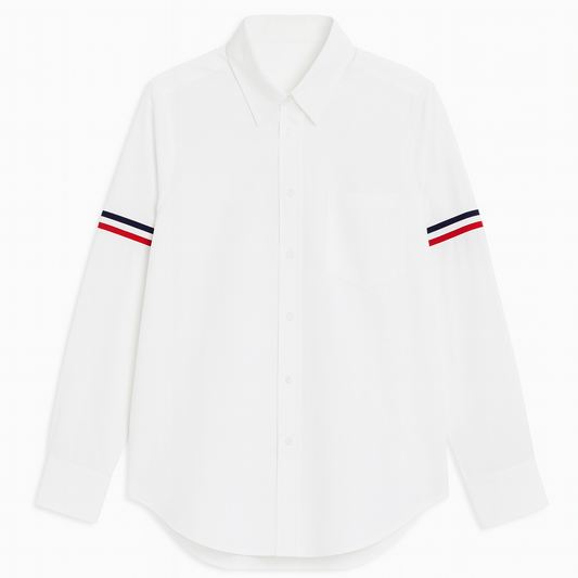 [412]GM  Classic Style Striped Shirt for Couples - Red, White, and Blue - Trust Me, Buy It 8420