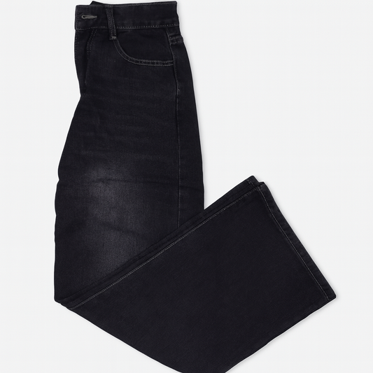 [218]GM  Style Retro Dark Straight Jeans for Women 2025 Spring & Fall New Loose and Versatile Wide-Leg Long Floor-Length Pants for Slimming Look