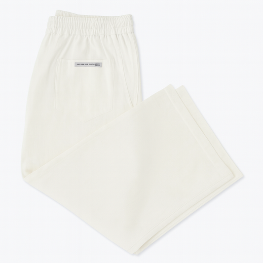 [305]GM  Plus Size Women's Clothing [Versatile Wide Leg Pants] Textured Cotton Twill Summer Casual Seam Design Straight Leg Pants