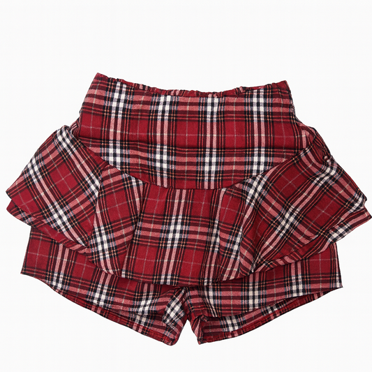[683]MM 2025 Summer High-Waisted Slimming Plus-Size Preppy Style Skirt Pants for Women - Versatile Fashionable Short Skirt