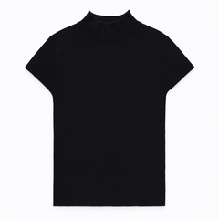 [549]MM  Women's French Red Front-Shoulder Knit Short Sleeve T-Shirt Summer New Arrival Spring Base Layer Short-Length Elegant Top