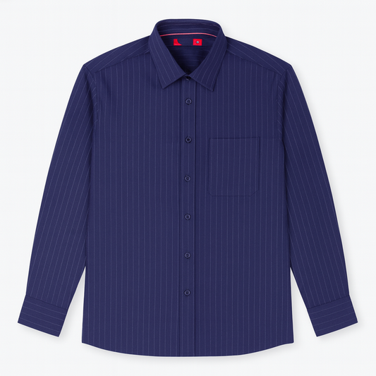 [116]MM  Clearance Item with Cut Labels, Modal Cotton Washed Process, Men's Autumn Fashion Casual Business Striped Long Sleeve Shirt