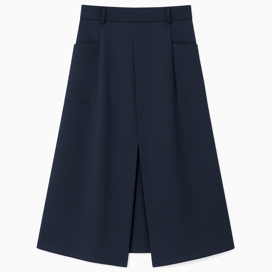 [998]MM   [Promotion Price] Asymmetrical A-line Skirt for Women, Spring and Autumn 2025 New Collection, Unique Designer-Style Slit, Fashionable Loose Slimming Skirt