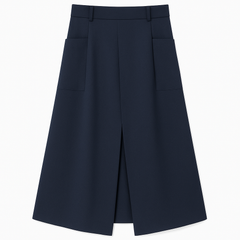 [998]MM   [Promotion Price] Asymmetrical A-line Skirt for Women, Spring and Autumn 2025 New Collection, Unique Designer-Style Slit, Fashionable Loose Slimming Skirt