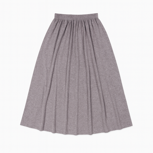[683]MM  French Effortless Style Gray Asymmetrical V-Neck T-Shirt Dress Set for Spring 2025 Two-Piece Set