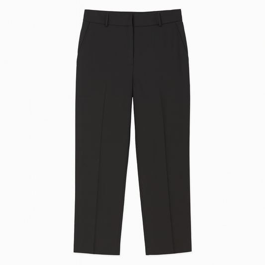 [050]MM  Black Ice Silk Women's 2025 Summer New Lightweight High-End Drape High-Waist Slim Fit Straight Leg Suit Pants