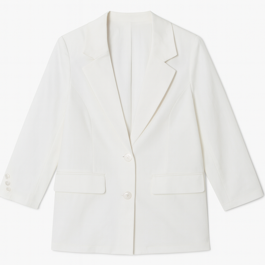 [934]MM  Dushu Plus Size Women's 2025 Spring and Summer New Arrival Sun Protection Ice Oxygen Cooling Sensation Three-Quarter Sleeve Straight Shoulder Lightweight Blazer