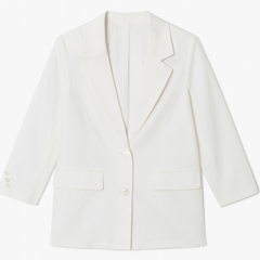 [934]MM  Dushu Plus Size Women's 2025 Spring and Summer New Arrival Sun Protection Ice Oxygen Cooling Sensation Three-Quarter Sleeve Straight Shoulder Lightweight Blazer