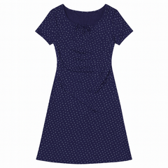 [189]MM  90% off/Ximeng new arrival summer blue French casual elegant petite square neck short sleeve waist-tailored slimming dress for women