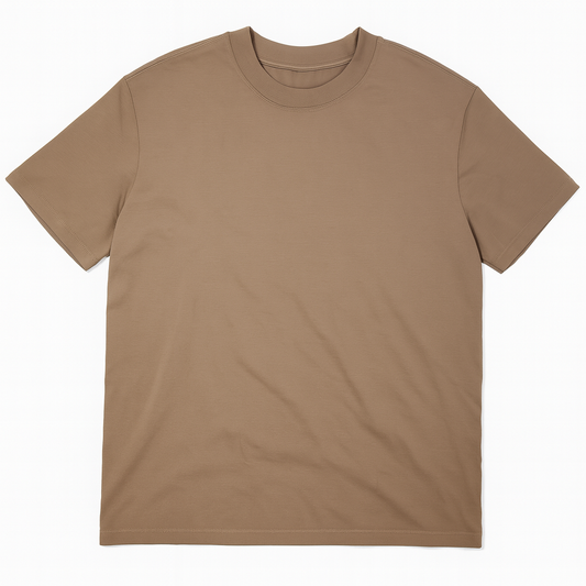 [064]MM   305G Heavyweight Cotton American-Style Small Collar Short-Sleeve T-Shirt Men's Summer Loose-Fitting Casual Half-Sleeve 2025 New Style Top