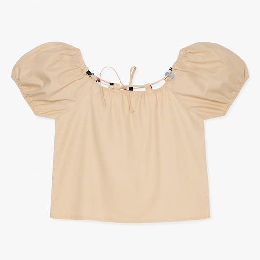 [344]MM  Plus Size Women's French Square Neck Puff Sleeve Summer Shirt for Curvy Women, Loose Fit Slimming Sweet Top