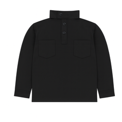 [913]MM  Korean Chic Niche Workwear Shirt, Boyfriend Fit, Stand-Up Collar, Slanted Button Design, Loose Long Sleeves, Multiple Pockets, Turtleneck Shirt for Men and Women