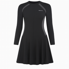 [229]GM    2025 New Long-sleeve Women's One-Piece Swimsuit Slimming Tummy Control Modest Sun Protection for Students Training Sports Hot Spring