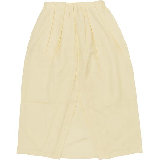 [715]MM  COUNTONME French Romantic 100% Linen Pleated Design Strapless Top Women Flower Bud Skirt Set