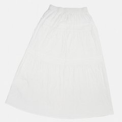 [103]MM  White High-Waist A-Line Mid-Length Skirt for Petite Women Slimming Spring 2025 New Collection Puff Cake Skirt