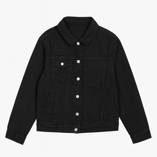 [747]MM  Men's Spring and Autumn Japanese Style Black Denim Jacket Trendy Brand Loose Vintage Cool Workwear Jacket