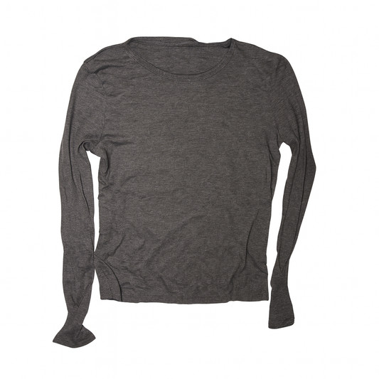 [967]MM  [Laoban Zhou] New Spring and Summer Collection Comfortable One-Shoulder Stretchy Slimming Black Long Sleeve Women's T-Shirt