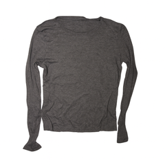 [967]MM  [Laoban Zhou] New Spring and Summer Collection Comfortable One-Shoulder Stretchy Slimming Black Long Sleeve Women's T-Shirt