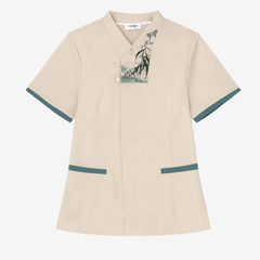 [804]MM YiYanTang Women's Short-Sleeve High-End Cleaning Workwear for Hotels, Guest Rooms, Property, and Malls - Breathable Summer Set