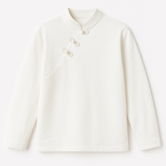 [912]MM  Improved Version of Button-Down Long-Sleeved Shirt for Women 2025 Spring & Fall New Chinoiserie Inner Layering Shirt with Velvet Winter Top