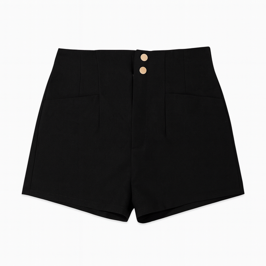 [351]MM Skinny elastic black short pants for women summer 2024 new high-waist slimming sexy girl versatile streetwear A-line hot pants