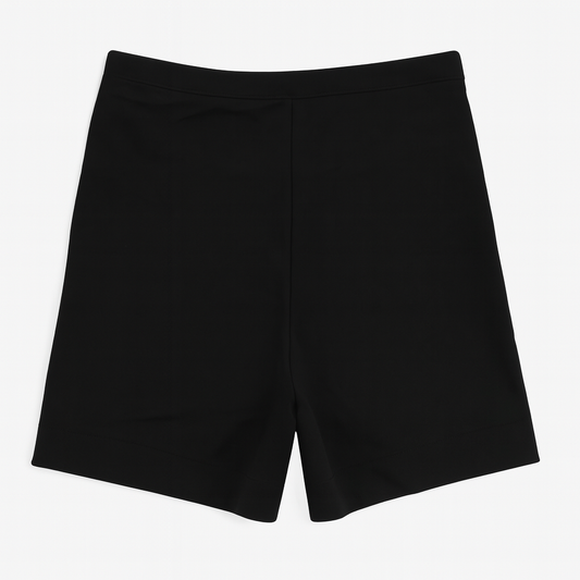 [866]MM  Plus Size Summer New Collection A-Line Wide-Leg Hot Pants for Women - Black Loose Slimming Shorts