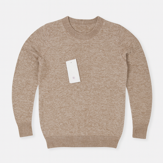 [466]MM   Light Luxury Minimalist Round Neck Women's Sweater, Loose Fit Thin Slimming Soft and Fluffy Low Neck Base Layer Inner Piece for Spring, Autumn, Winter