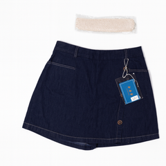 [553]GM  Plus Size Women's 2025 Summer New Arrival High Waist Denim Shorts Dress for Curvy Casual Hip Concealing A-Line Skirt Shorts Versatile