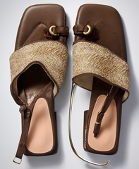 [544J]M Retro Woven Thick Sole Slippers for Women, 2025 Summer New Arrival Closed-Toe Thick Heel Slippers Perfect for Skirts