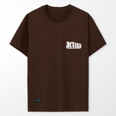 [275]GM  Lvxiaohu 270g Heavyweight Short-Sleeve T-Shirt for Men Summer Streetwear Original Loose Fit 100% Cotton Brown Short-Sleeve Top