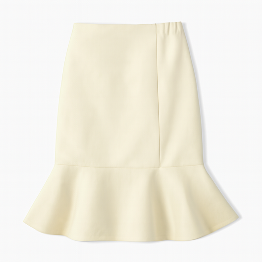 [334]GM  Laxibei Mid-Length Wool Skirt for Women 2025 New Collection Spring and Autumn High-Waisted Petite A-Line Mermaid Skirt
