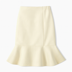 [334]GM  Laxibei Mid-Length Wool Skirt for Women 2025 New Collection Spring and Autumn High-Waisted Petite A-Line Mermaid Skirt