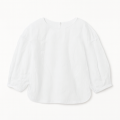 [998]GM Japanese Niche Premium Office Wear Round Neck Bloom Sleeve Shirt Muslin Cotton Women's Dress Yu Bao Bei