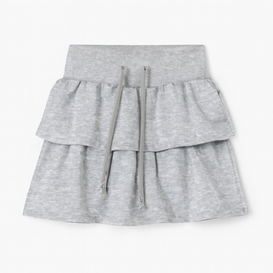 [915]GM  Women's High-Waist A-Line Skirt for Petite Figures, Spring and Autumn, Pleated Layered Skirt, Bodycon Short Skirt, Summer