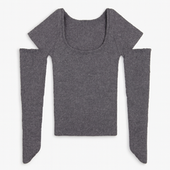 [321]GM  Women's Autumn/Winter New Collection Unique Long Sleeve Knit Top Sexy and Slimming Inner Wear