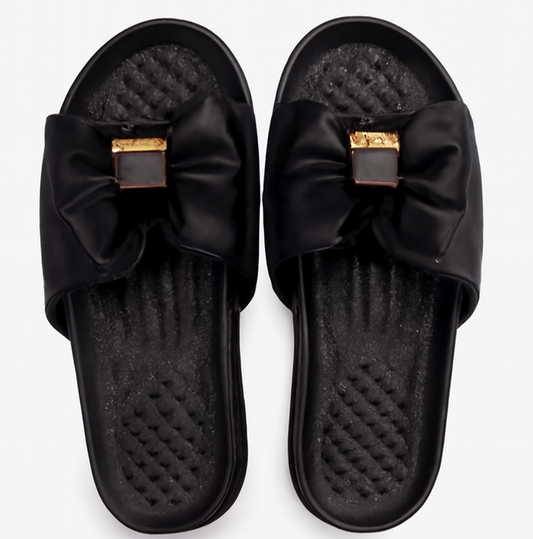 [031]NM Brand Clearance Yierkang Genuine Leather Trendy Bow Slippers for Women Summer Outdoor 2025 New Thick Sole Fashionable Sandals