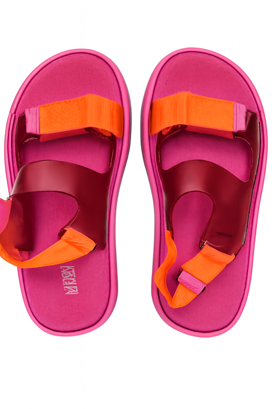 [778]NM Summer Style Mei Sha Women's Fashion Thick Sole High Heel Soft Platform Non-Slip Sandals for Girls Outdoor Jelly Roman Shoes