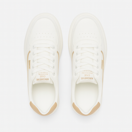 [896]NM [Promotional Price] Women's Genuine Leather White Sneakers 2025 Spring New Arrival Versatile Flat Lightweight Non-Slip Stylish Travel Sneakers Walking Shoes
