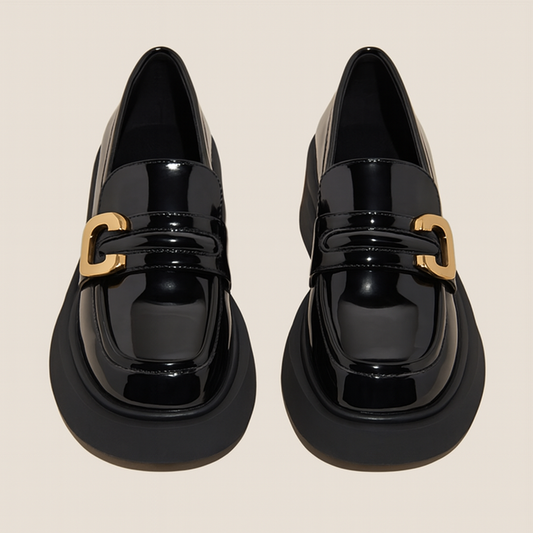 [481]NM Women's Petite British Style 2025 New Arrival Autumn Winter Flocked JK School Uniform with Skirt Loafers Versatile Thick-sole Women's Shoes