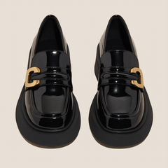 [481]NM Women's Petite British Style 2025 New Arrival Autumn Winter Flocked JK School Uniform with Skirt Loafers Versatile Thick-sole Women's Shoes