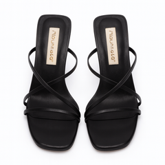 [268]NM 2025 Summer New Arrival Korean Style Thick Heel Women's Fashionable and Sexy Single Strap Beach Roman Sandals Instagram Trendy