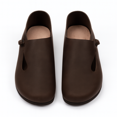 [681]NM Women's Vintage Boho Harajuku Style Chinese Traditional Genuine Leather Soft Flat Sole Slip-On Shoes Original Import