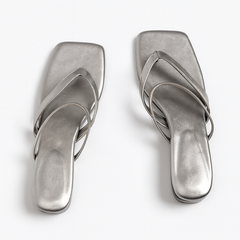 [562]NM Women's Large Size Wedge Heel Sandals, Size 41-43 and 40, Summer Outdoor Fashionable French Medium Heel Toe Clip Slippers, New Model