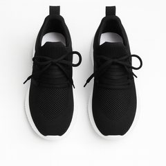 [410]NM 2025 Spring Women's Shoes with Hidden Heel, Versatile Black Athletic Shoes, Slightly Elastic, Comfortable, Breathable Sock-Style Shoes