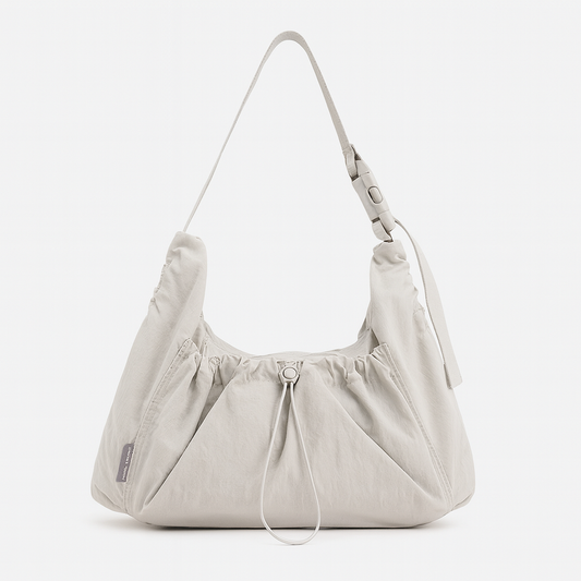 [958]NM 2024 New Large Capacity Tote Bag with Pleated Drawstring, Versatile Casual Fabric Crossbody Bag, Lightweight Single Shoulder Bag
