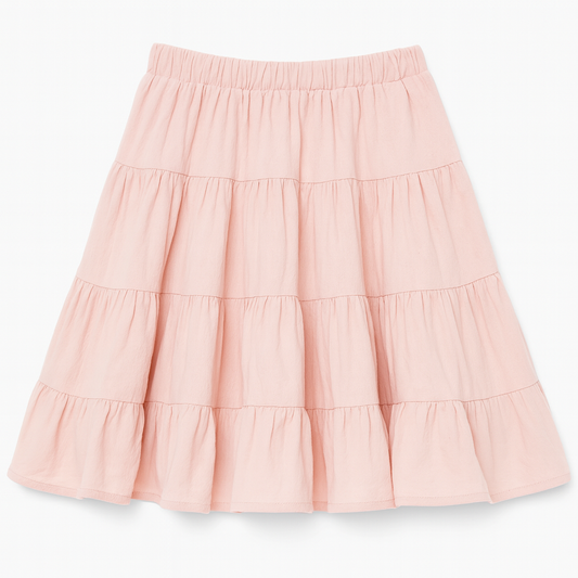 [823]NM Women's Spring 2025 New Pink Patchwork A-Line Skirt, Elegant and Gentle Style Long Skirt