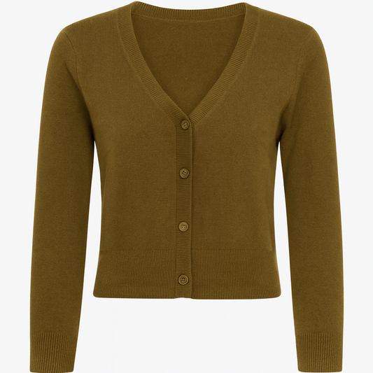 [864]NM Hengyuanxiang Women's V-Neck Knit Sweater Cardigan Spring 2025 New Collection 100% Pure Wool Button-Up Outerwear